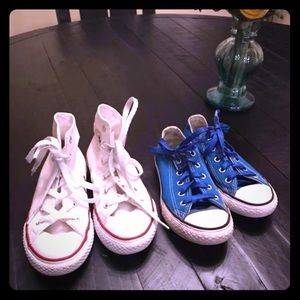 Girl converse blue 13  white 13 1/2